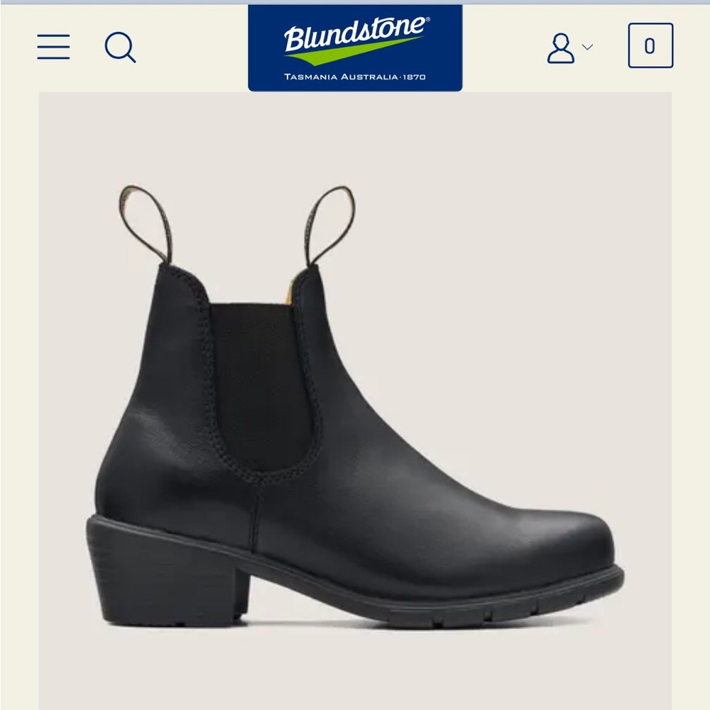 Blundstone #1671 Women’s Heeled Boots - Black Leather Sz 6.5